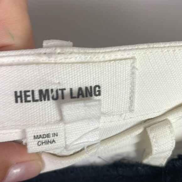 Helmut Lang Black Wide Leg With Cream Top Slacks - Picture 2 of 4